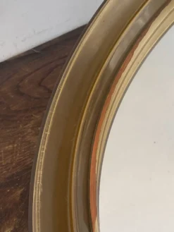 Miroir circulaire en plastique, brun fumé, années 70