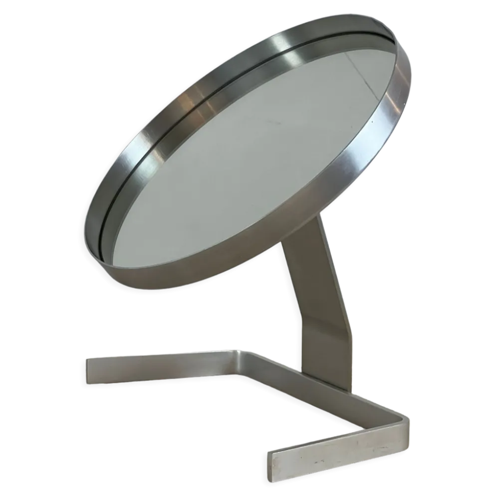 Miroir circulaire par Pierre Vandel France années 70 47x44cm