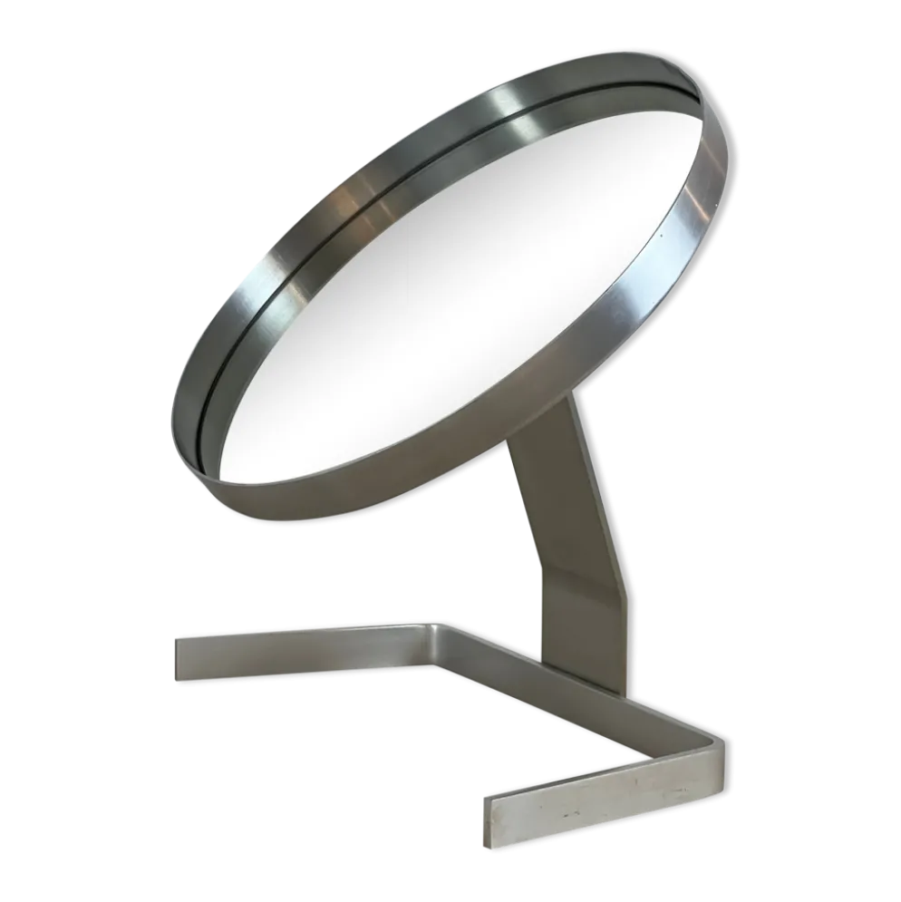 Miroir circulaire par Pierre Vandel France années 70 47x44cm