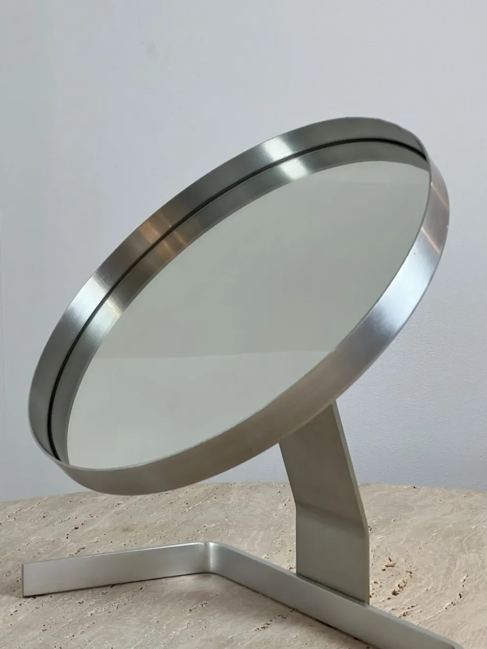 Miroir circulaire par Pierre Vandel France années 70 47x44cm