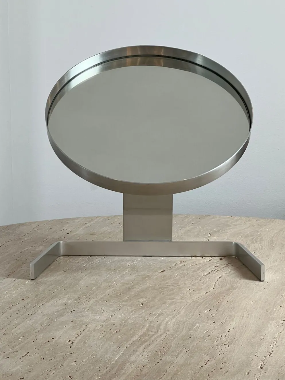 Miroir circulaire par Pierre Vandel France années 70 47x44cm