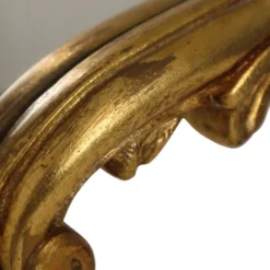 Miroir classique à crête dorée, style baroque français, 74 cm