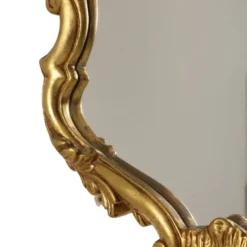 Miroir classique à crête dorée, style baroque français, 74 cm