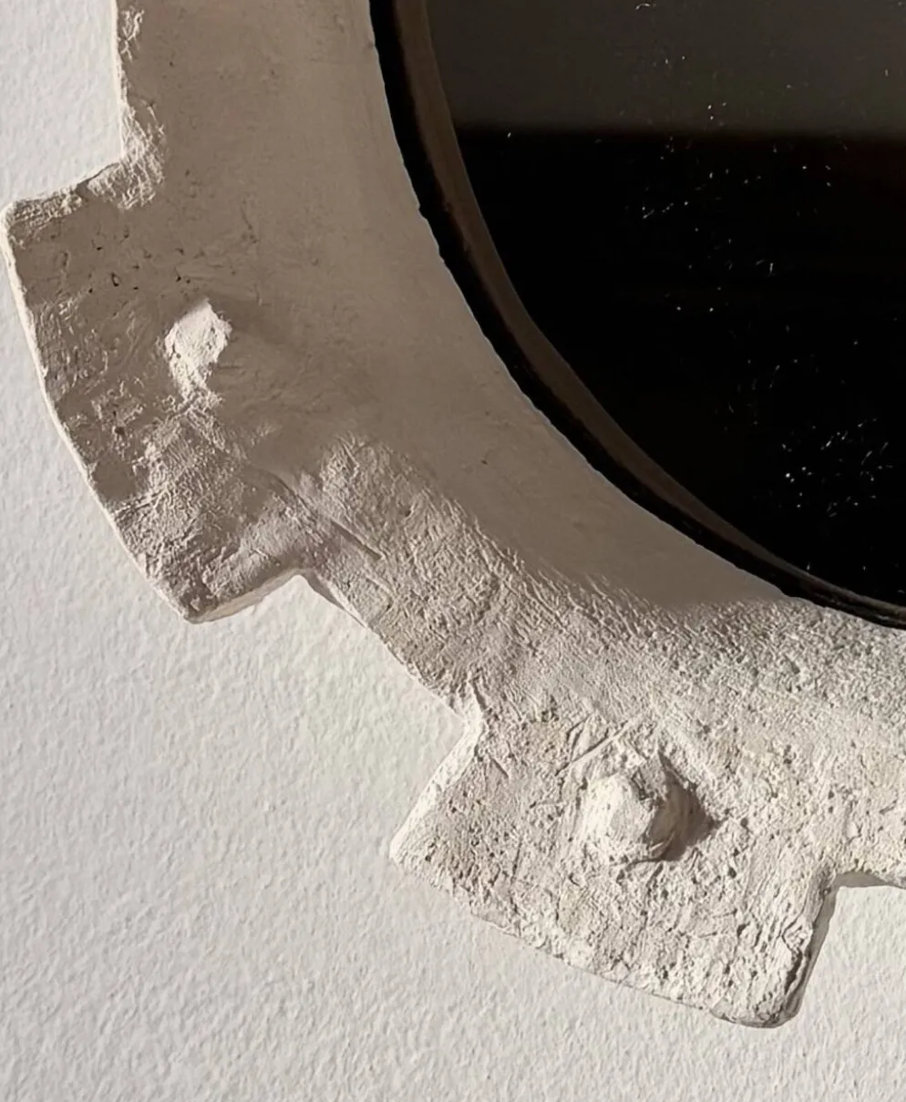 Miroir contemporain français en céramique, « Gioielli » par Renzo Maar