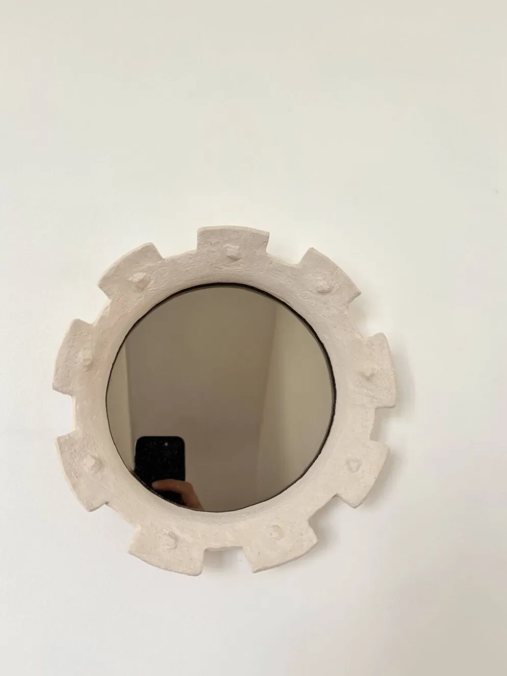Miroir contemporain français en céramique, « Gioielli » par Renzo Maar