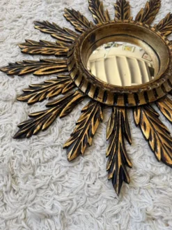 Miroir convexe doré ancien