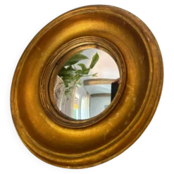 Miroir convexe rond doré miroir de sorcière
