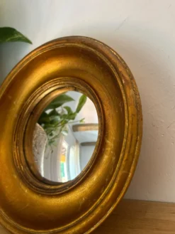 Miroir convexe rond doré miroir de sorcière