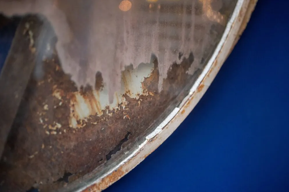 Miroir convexe tchèque industriel, années 1960 - 135cm