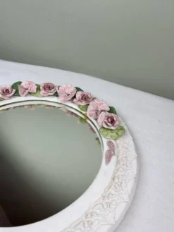 Miroir couronne de fleurs