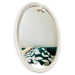 Miroir céramique blanc vintage