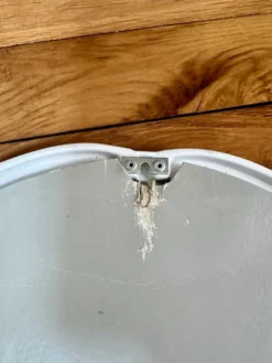 Miroir céramique blanc vintage