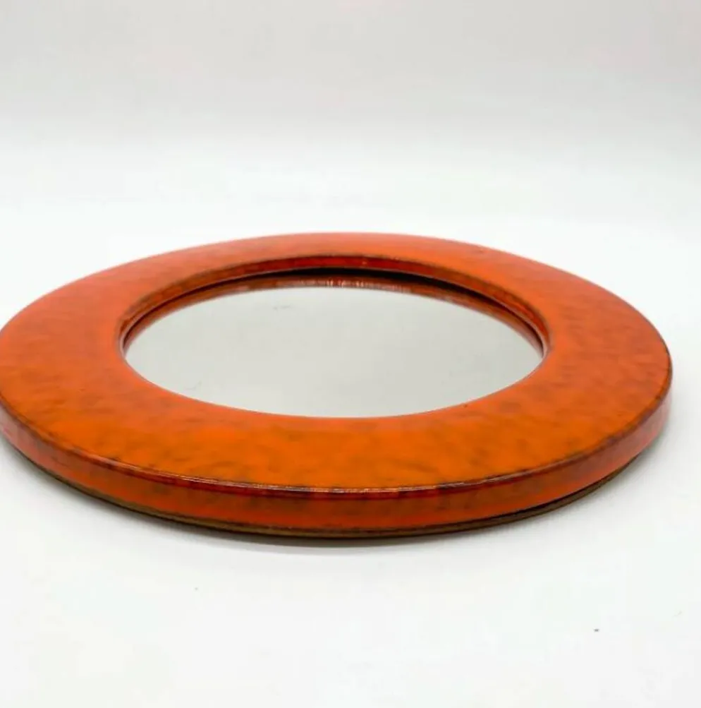 Miroir céramique glaçure « orange », 1960s