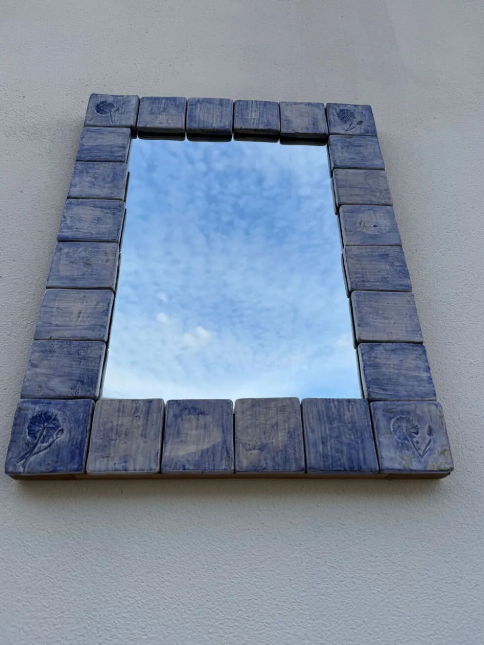 Miroir céramique Vallauris Almone années 70