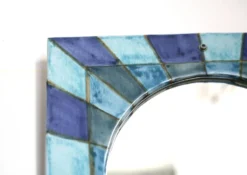 miroir céramique vintage et design , années 70