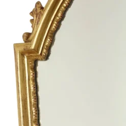 Miroir cranté en or classique Deknudt, biseauté, style Louis XVI, 94 cm