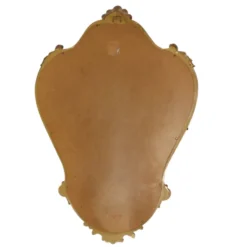 Miroir crêté de style baroque français, doré à la feuille d'or, 72 cm