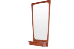 Miroir danois de style mid-century avec cadre en teck
