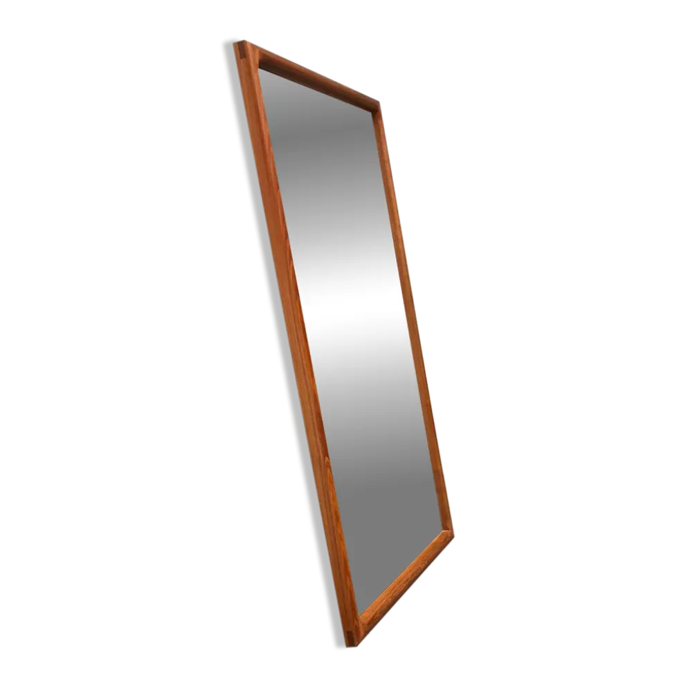 Miroir danois en teck milieu du siècle moderne de Vildbjerg Møbelfabrik, années 1960