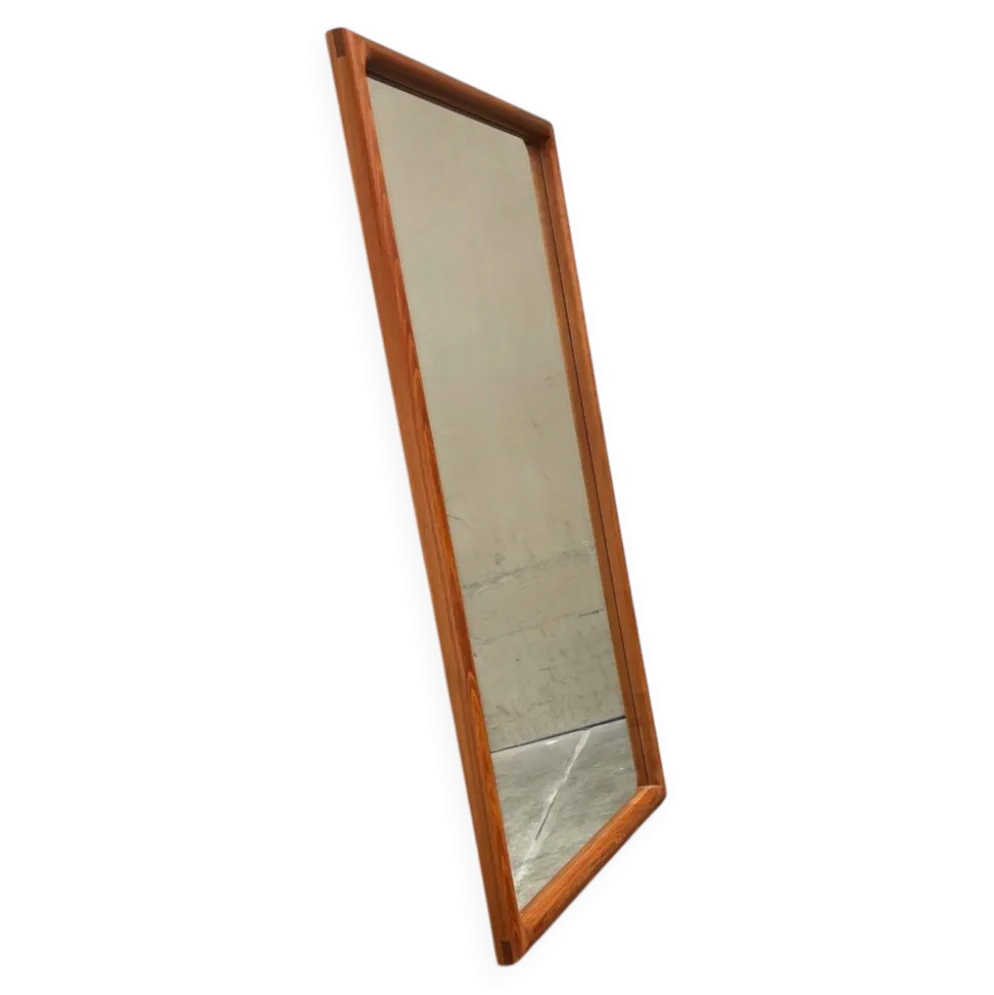 Miroir danois en teck milieu du siècle moderne de Vildbjerg Møbelfabrik, années 1960