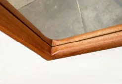 Miroir danois en teck milieu du siècle moderne de Vildbjerg Møbelfabrik, années 1960