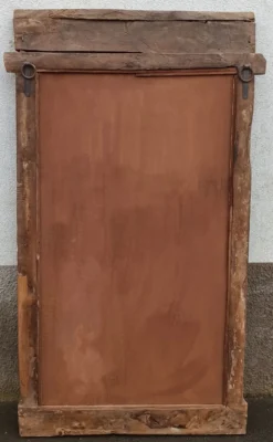 Miroir dans cadre en bois ancien, 174x100 cm