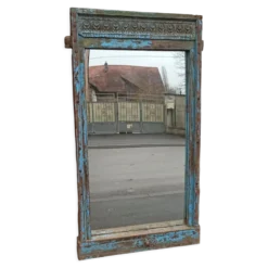 Miroir dans cadre en bois ancien, 174x100 cm