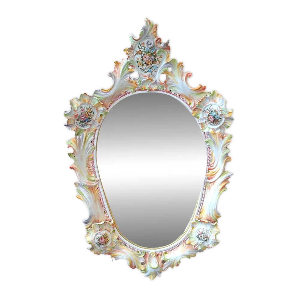 Miroir d'Art en Céramique Polychrome – Maria Pegoraro pour Ricc