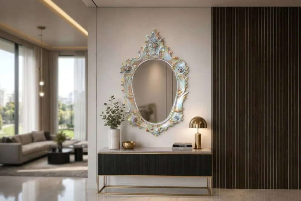 Miroir d'Art en Céramique Polychrome – Maria Pegoraro pour Ricc