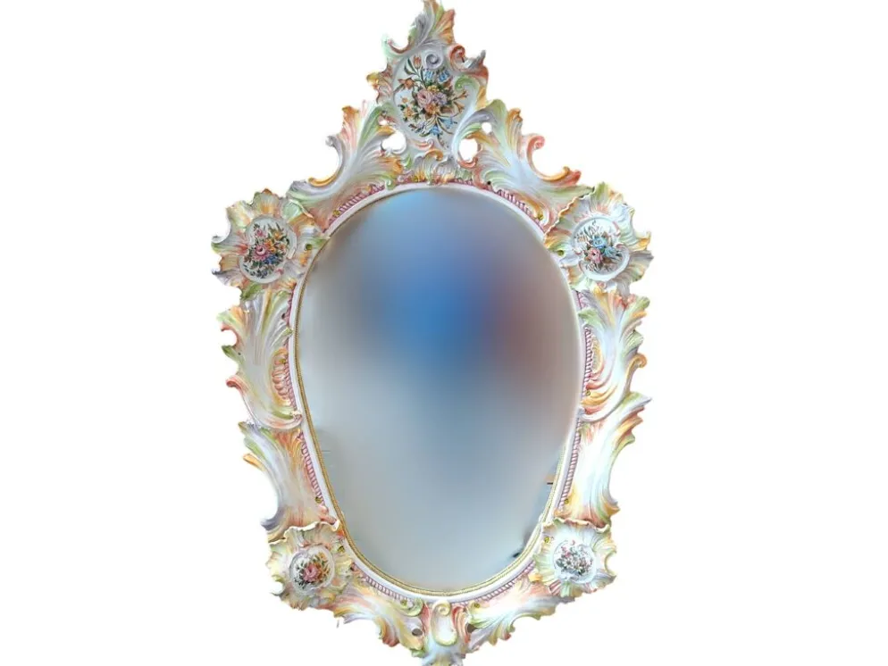 Miroir d'Art en Céramique Polychrome – Maria Pegoraro pour Ricc