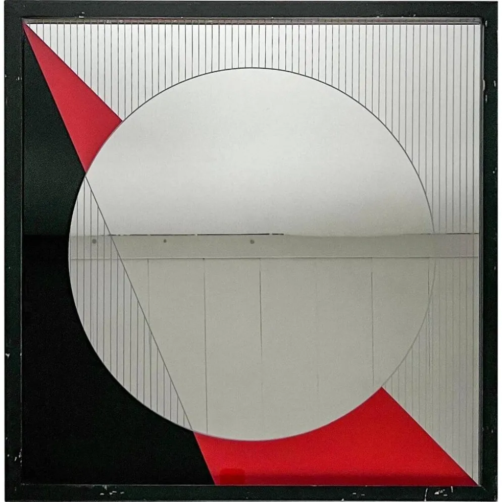 Miroir d'art Eugenio Carmi années 1970 décoration italienne