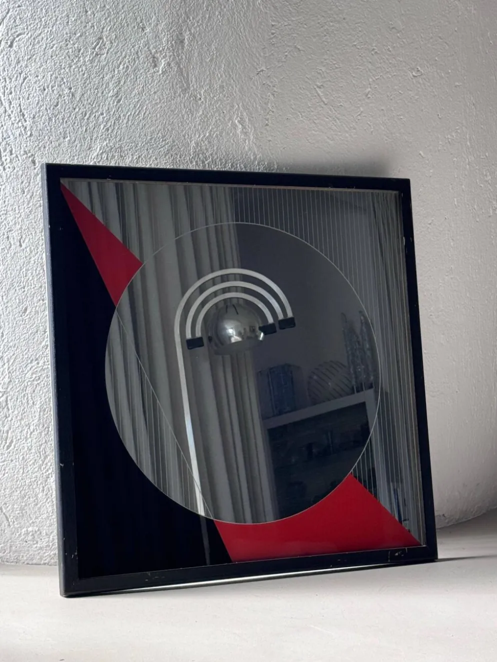 Miroir d'art Eugenio Carmi années 1970 décoration italienne