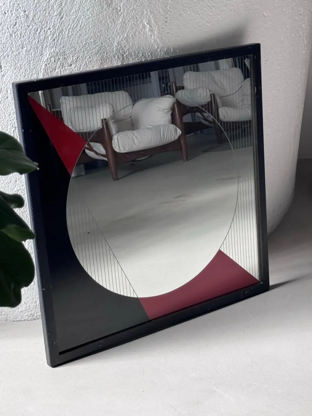 Miroir d'art Eugenio Carmi années 1970 décoration italienne