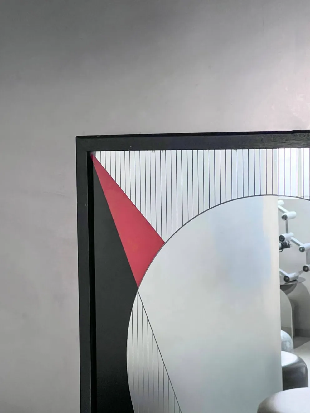 Miroir d'art Eugenio Carmi années 1970 décoration italienne