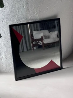 Miroir d'art Eugenio Carmi années 1970 décoration italienne