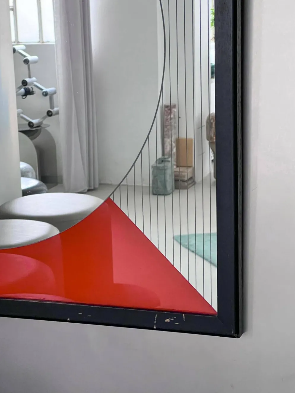 Miroir d'art Eugenio Carmi années 1970 décoration italienne