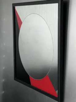 Miroir d'art Eugenio Carmi années 1970 décoration italienne