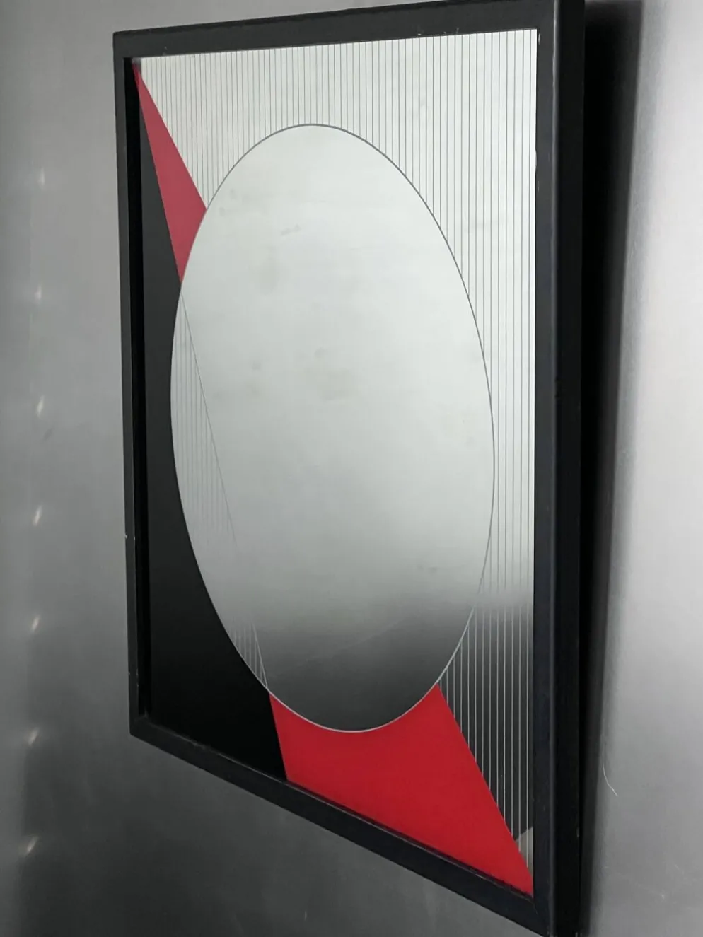 Miroir d'art Eugenio Carmi années 1970 décoration italienne
