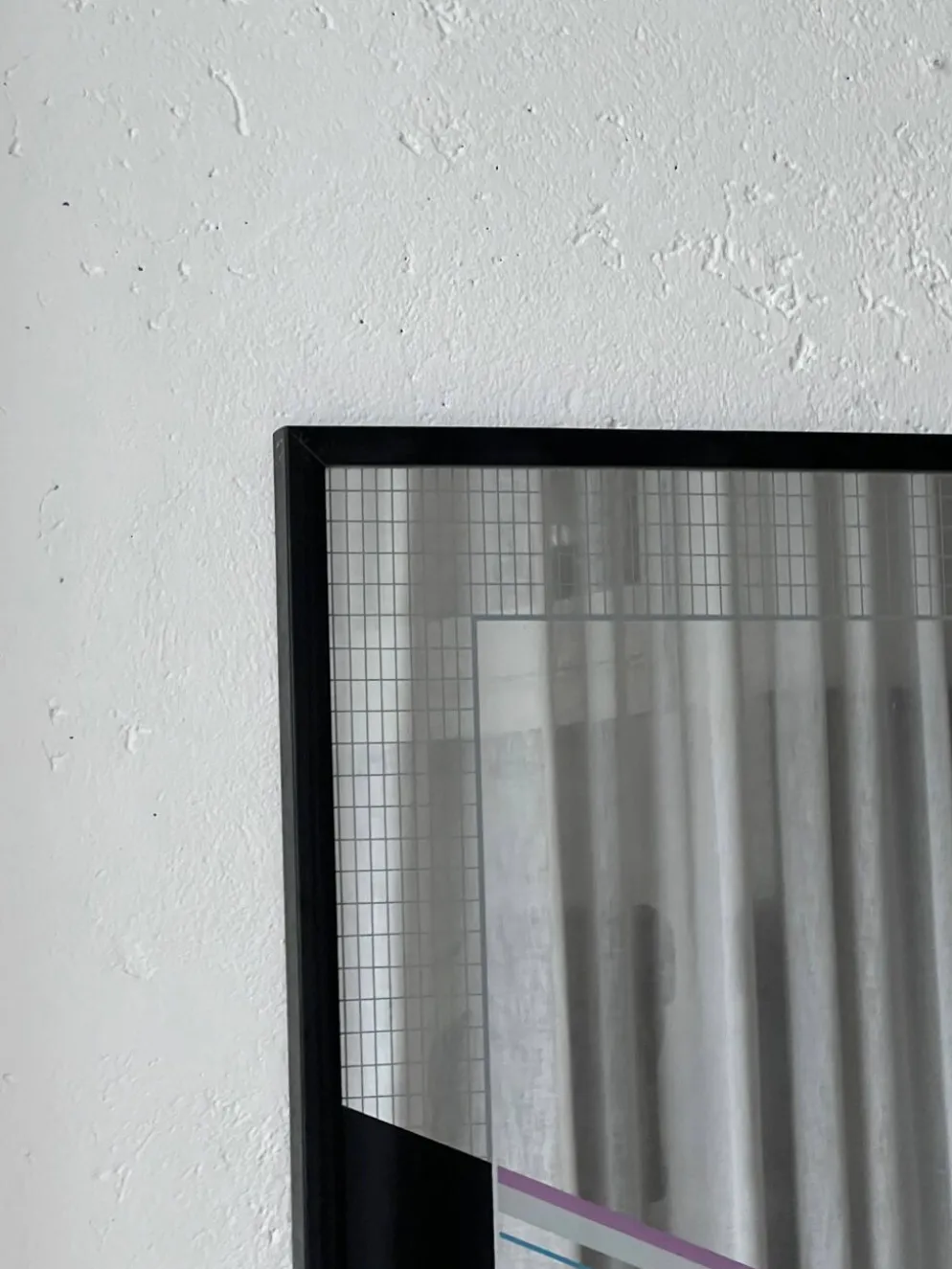 Miroir d'art Eugenio Carmi, style Memphis, design collectible italien des années 70.