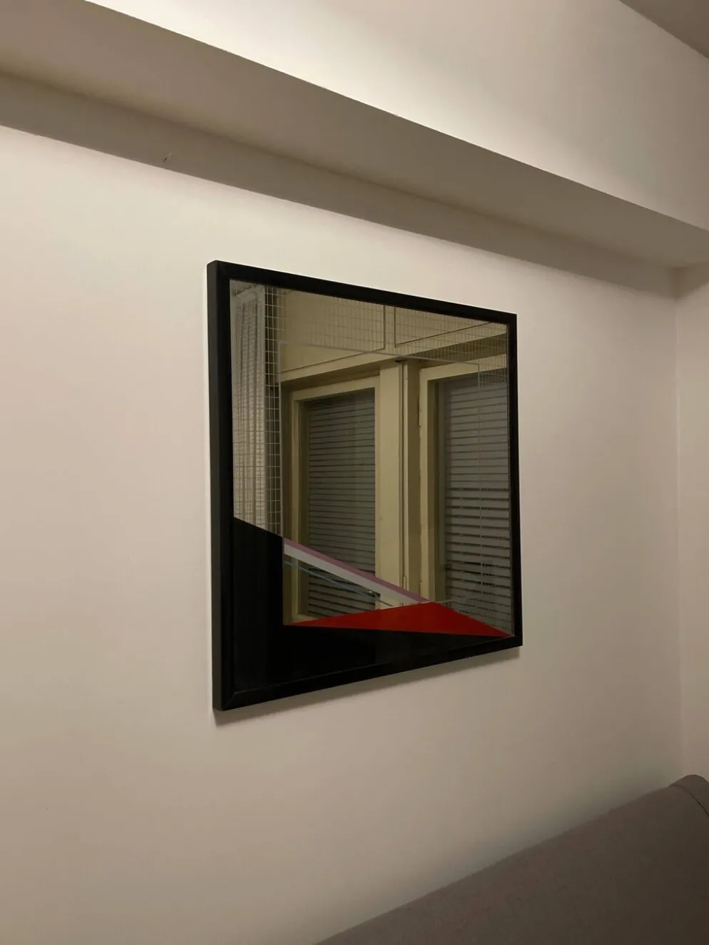 Miroir d'art Eugenio Carmi, style Memphis, design collectible italien des années 70.