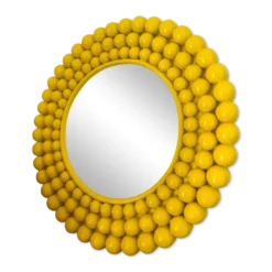 Miroir décoratif jaune pop