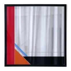 Miroir décoratif par l'artiste italien Eugenio Carmi, style Memphis, amusant !