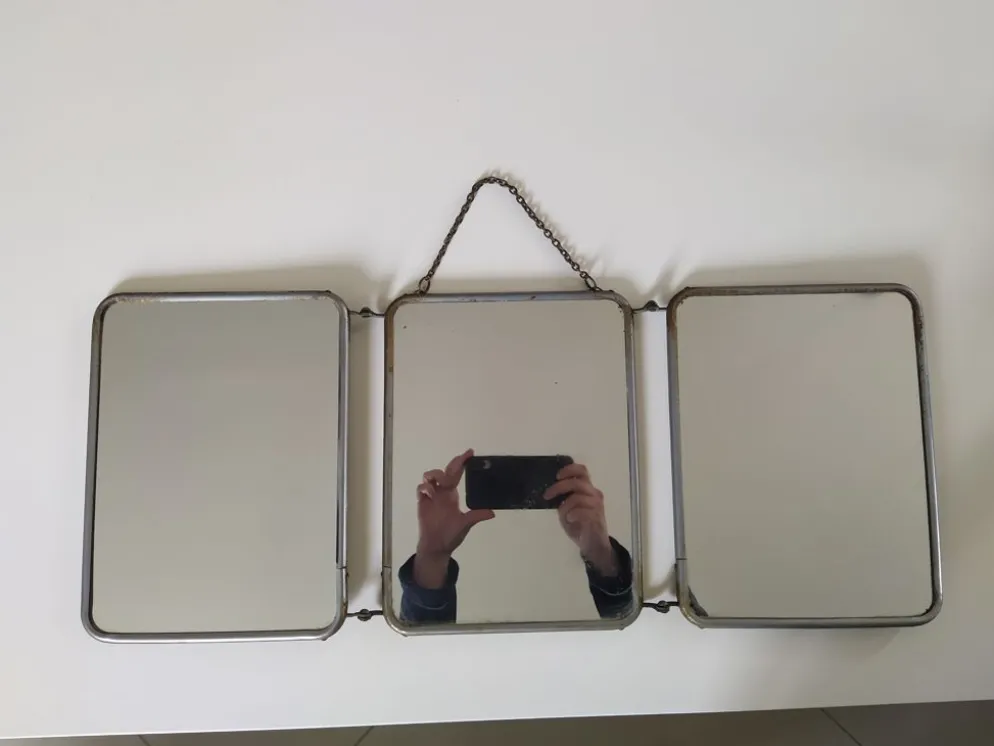 Miroir de barbier ancien