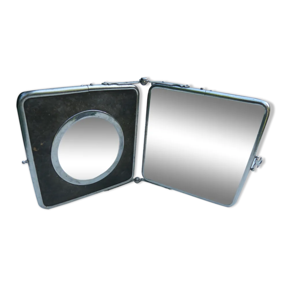 Miroir de barbier diptyque 1 face grossissant