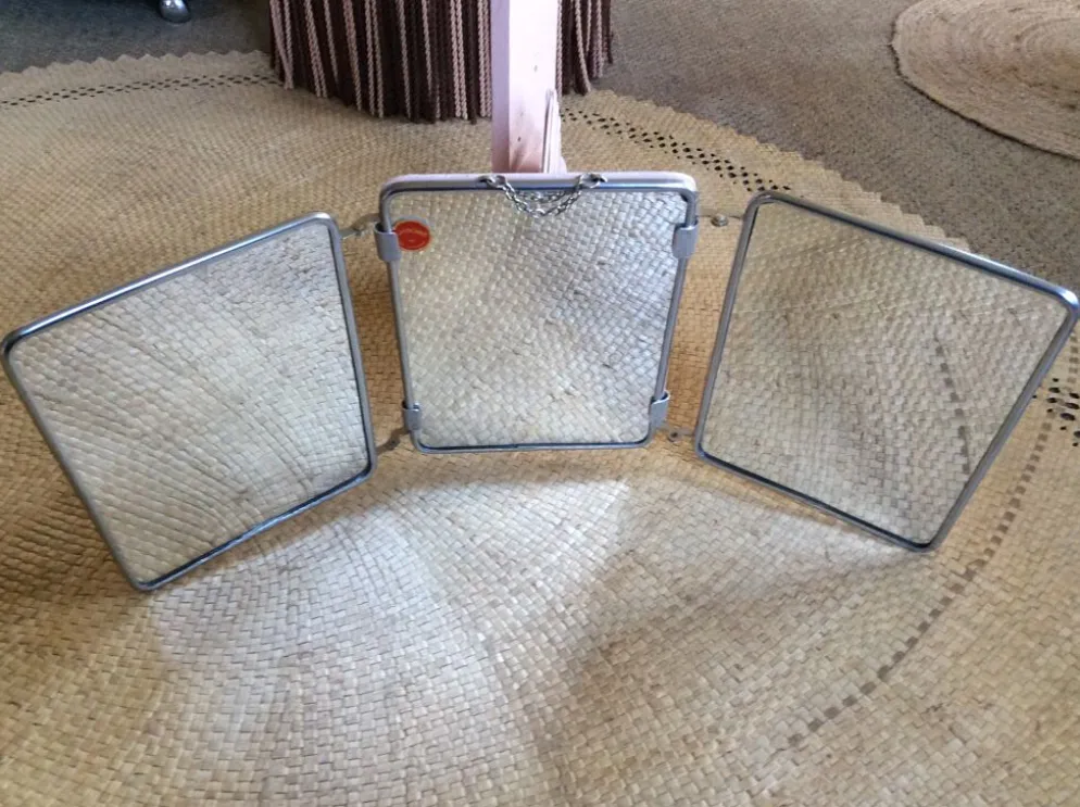 Miroir de barbier sur socle 57x23cm