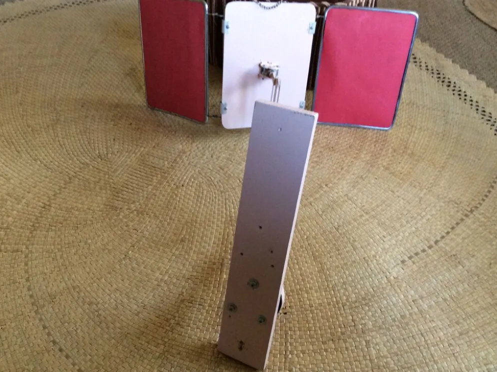 Miroir de barbier sur socle 57x23cm
