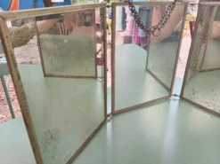 Miroir de barbier triptyque