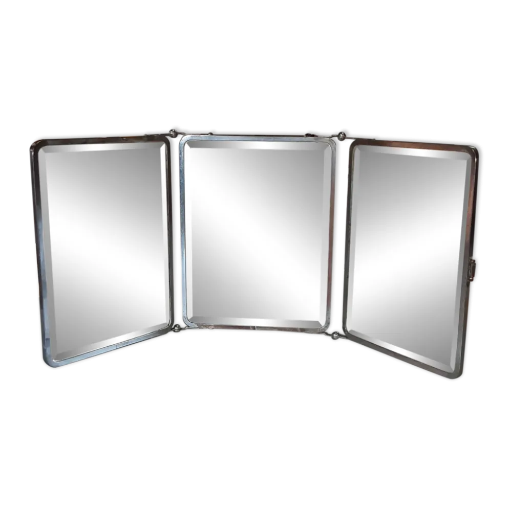 Miroir de barbier triptyque.