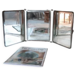 Miroir de barbier triptyque.