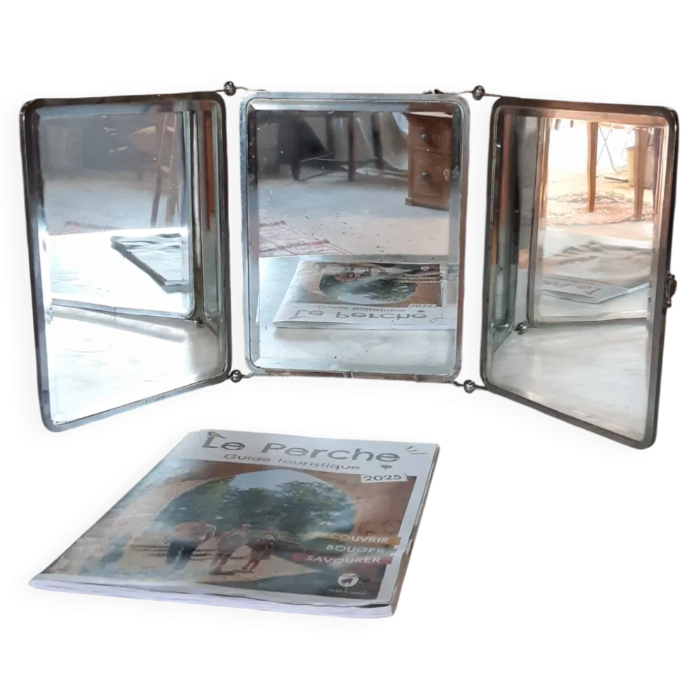 Miroir de barbier triptyque.